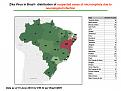 Microcephaly cases per state for EW 23 (Map and table): suspected cases due to neurological infection