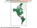 Distribution of suspected ZIKV cases in the Americas per country (Map)