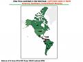 Distribution of confirmed ZIKV cases in the Americas per country (Map)