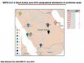 Geographical distribution of confirmed cases in KSA for June 2016 (Map and table)