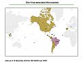 Distribution of ZIKV associated cases of microcephaly/congenital infection (Map)