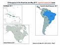 CHIKV in the Americas: Distribution of suspected cases per country/region (Map)
