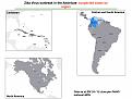 ZIKV in the Americas: suspected cases per country/region (Map)