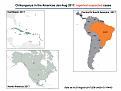 CHIKV in the Americas: suspected cases per country/region (Map)