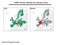 H5N8 in Europe: cases and outbreaks per country (Map)