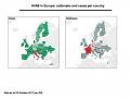 H5N8 in Europe: Cases and outbreaks per country (Map)