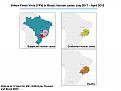 YFV in Brazil: Human cases per state (Map)